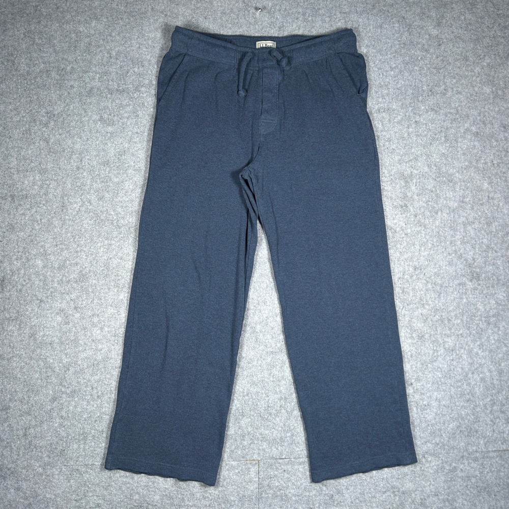 LL Bean Pants Mens Medium 32 Blue Lounge Sweatpants Comfort Casual Outdoor Sleep